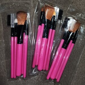 Pink Makeup Brush Set